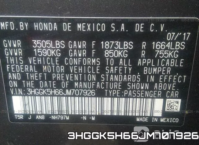 3HGGK5H66JM707926 фото 8