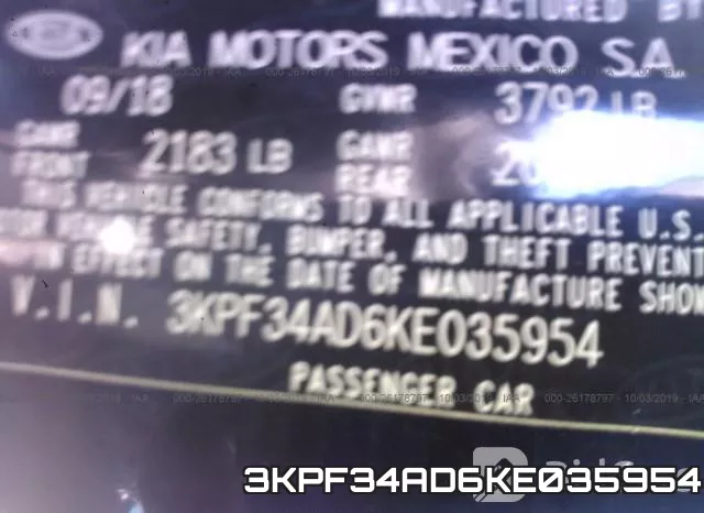 3KPF34AD6KE035954 фото 10
