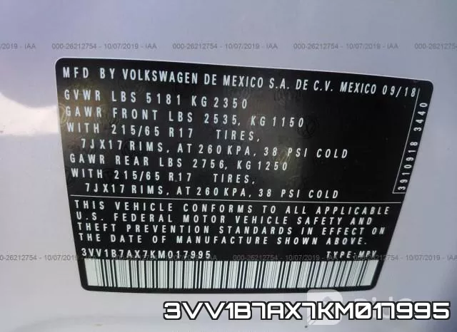 3VV1B7AX7KM017995 фото 8