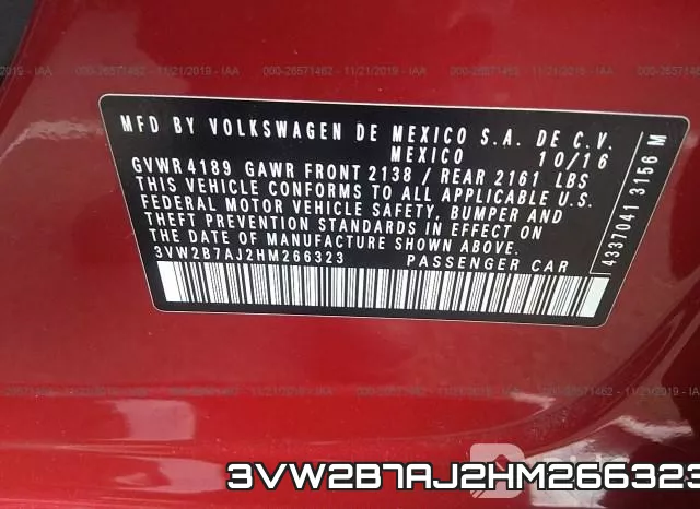 3VW2B7AJ2HM266323 фото 8