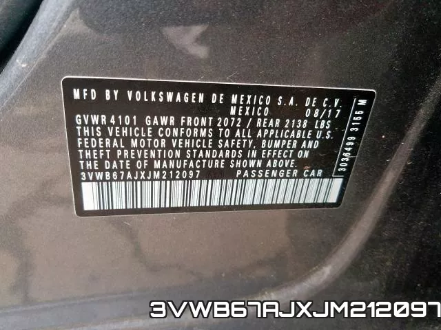 3VWB67AJXJM212097 фото 2