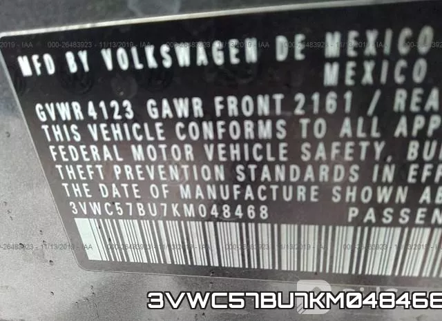 3VWC57BU7KM048468 фото 10