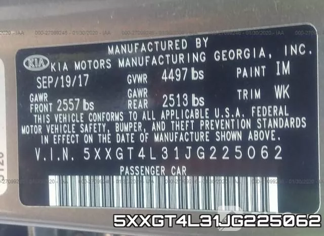 5XXGT4L31JG225062 фото 6