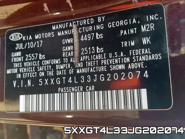 5XXGT4L33JG202074 фото 2
