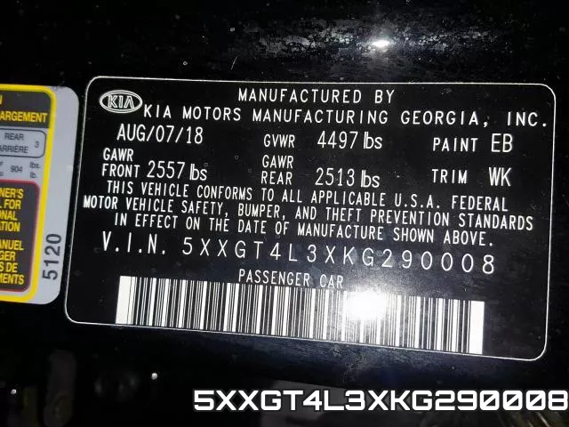 5XXGT4L3XKG290008 фото 2