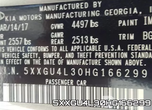 5XXGU4L30HG166299 фото 9