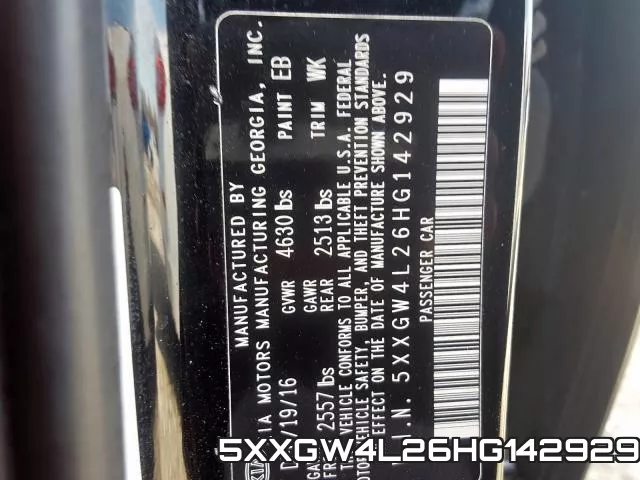 5XXGW4L26HG142929 фото 2