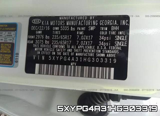 5XYPG4A31HG303319 фото 9
