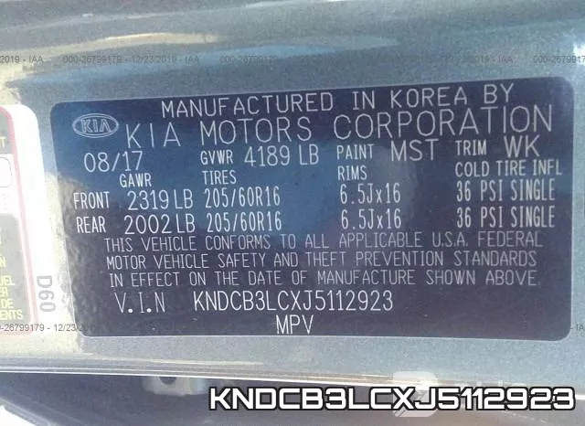 KNDCB3LCXJ5112923 фото 9