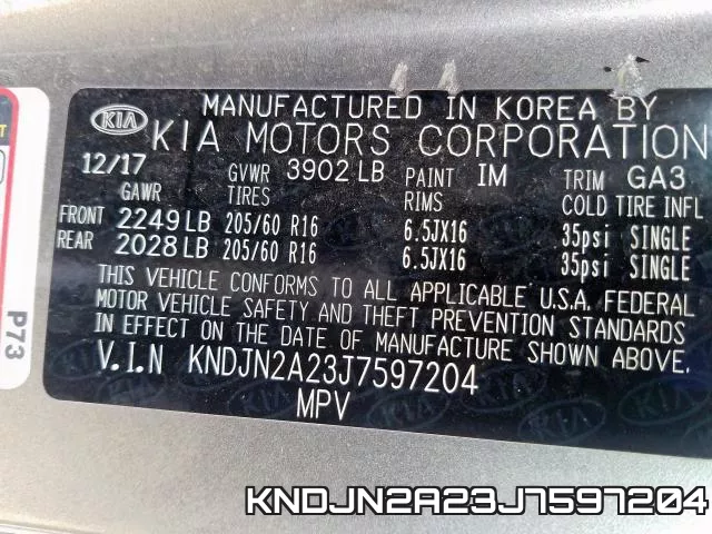 KNDJN2A23J7597204 фото 2