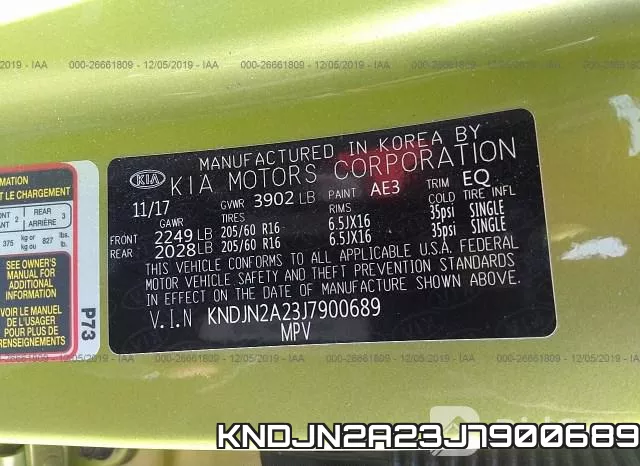 KNDJN2A23J7900689 фото 9