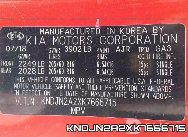 KNDJN2A2XK7666715 фото 7