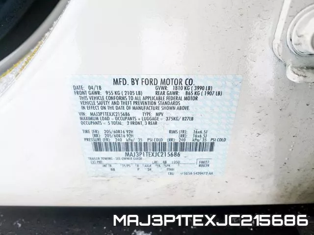 MAJ3P1TEXJC215686 фото 2