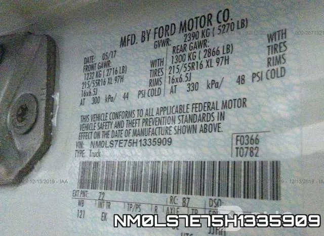 NM0LS7E75H1335909 фото 7