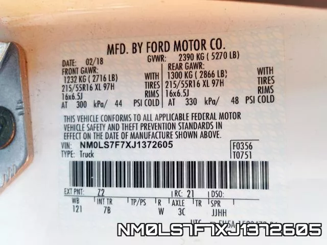 NM0LS7F7XJ1372605 фото 2