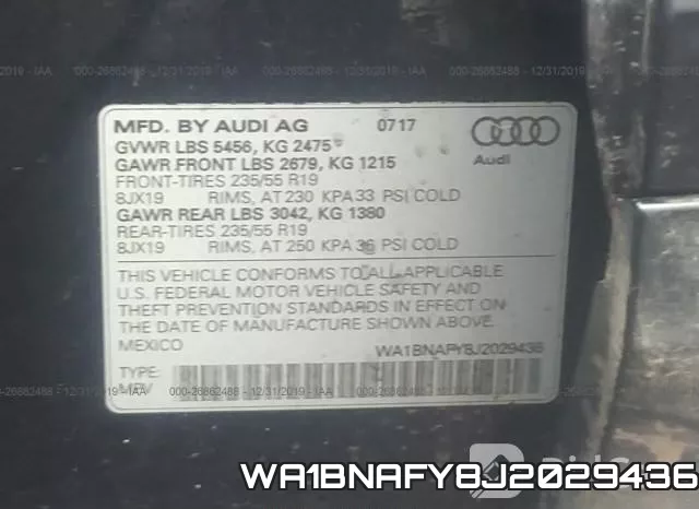 WA1BNAFY8J2029436 фото 9