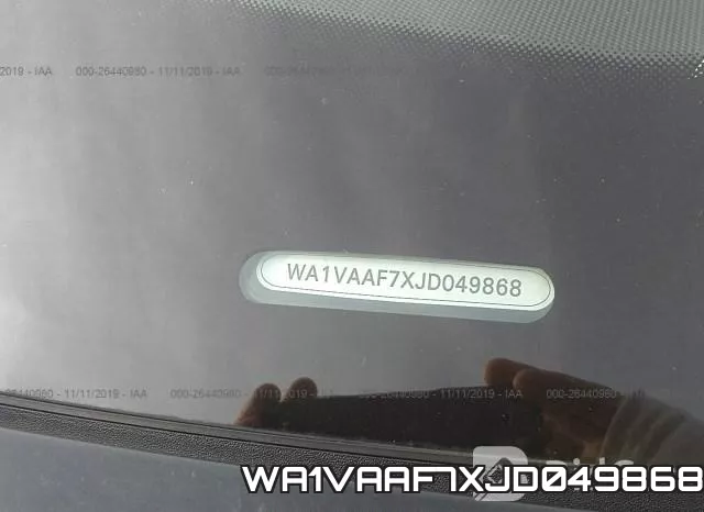 WA1VAAF7XJD049868 фото 9