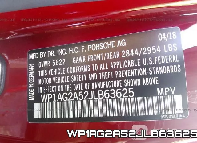 WP1AG2A52JLB63625 фото 8