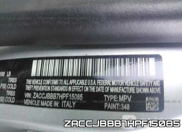 ZACCJBBB7HPF15085 фото 8