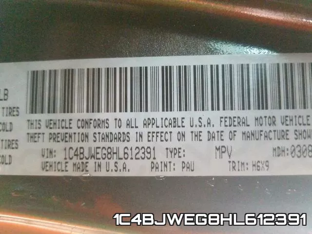 1C4BJWEG8HL612391 фото 2