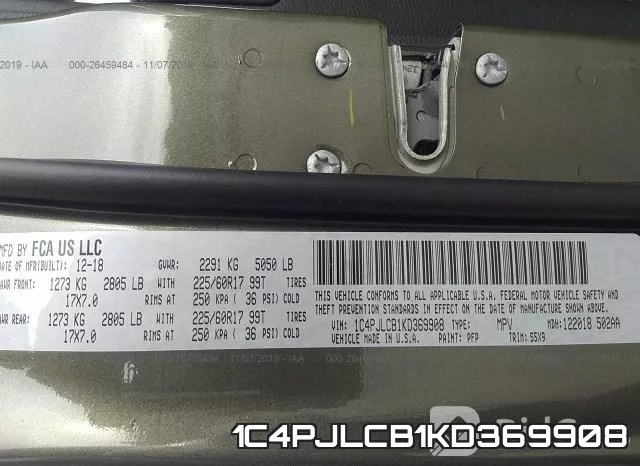 1C4PJLCB1KD369908 фото 6
