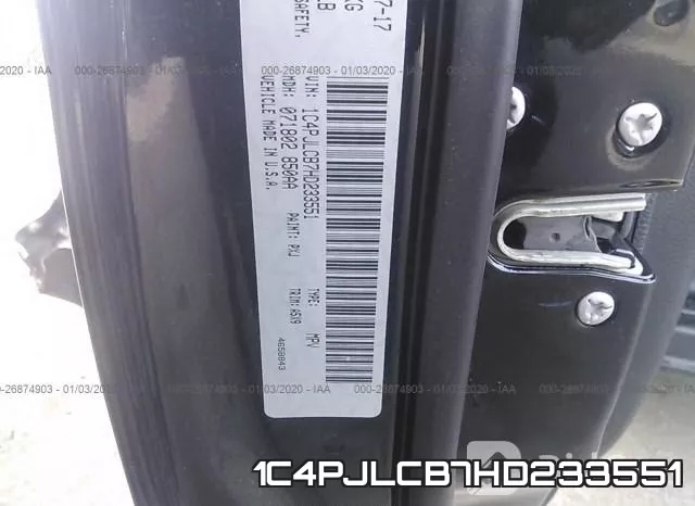 1C4PJLCB7HD233551 фото 3