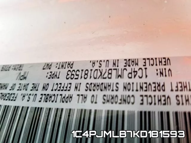1C4PJMLB7KD181593 фото 2