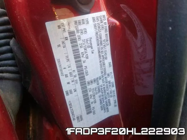 1FADP3F20HL222903 фото 2