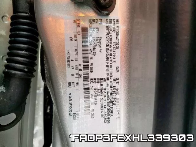 1FADP3FEXHL339303 фото 2
