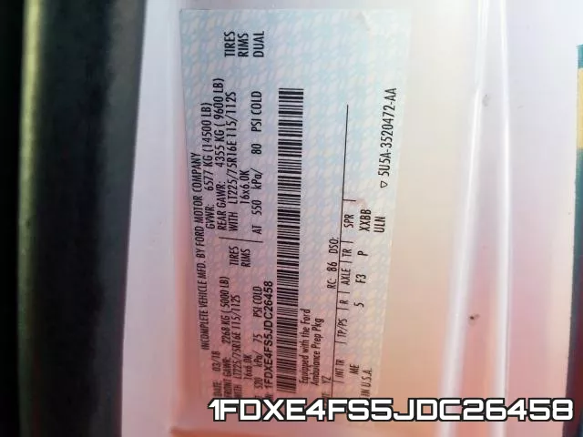 1FDXE4FS5JDC26458 фото 2
