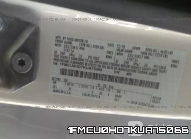 1FMCU0HD7KUA75066 фото 5