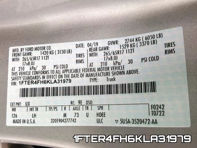 1FTER4FH6KLA31979 фото 2
