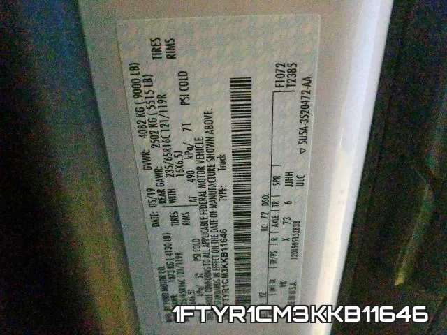 1FTYR1CM3KKB11646 фото 2