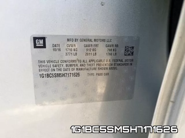 1G1BC5SM5H7171626 фото 2