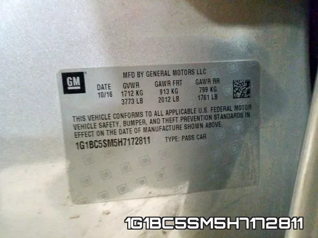 1G1BC5SM5H7172811 фото 2