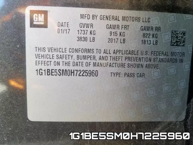 1G1BE5SM0H7225960 фото 2