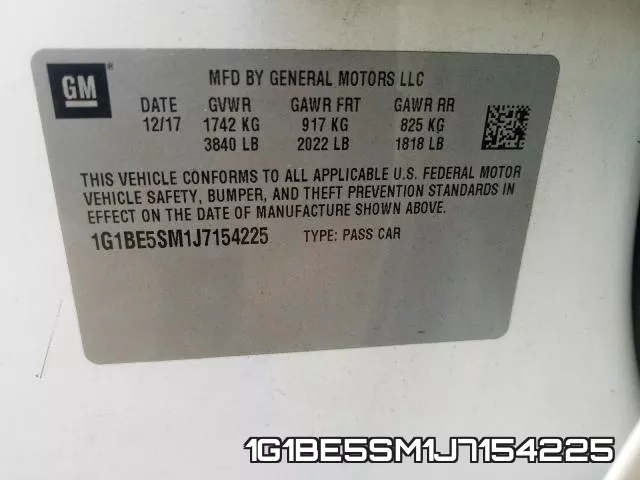 1G1BE5SM1J7154225 фото 2