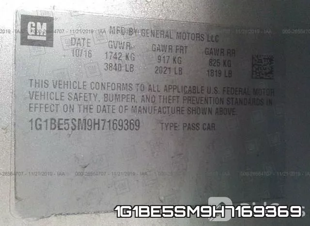 1G1BE5SM9H7169369 фото 8