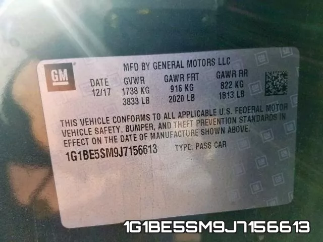 1G1BE5SM9J7156613 фото 2