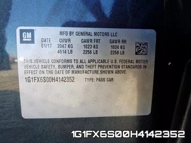 1G1FX6S00H4142352 фото 2