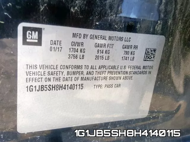 1G1JB5SH8H4140115 фото 2