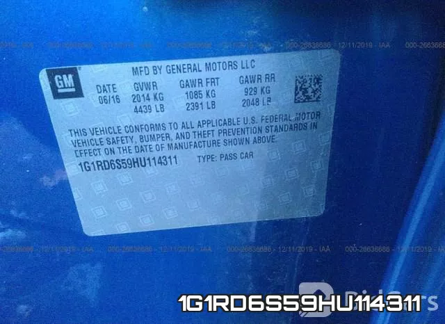 1G1RD6S59HU114311 фото 8