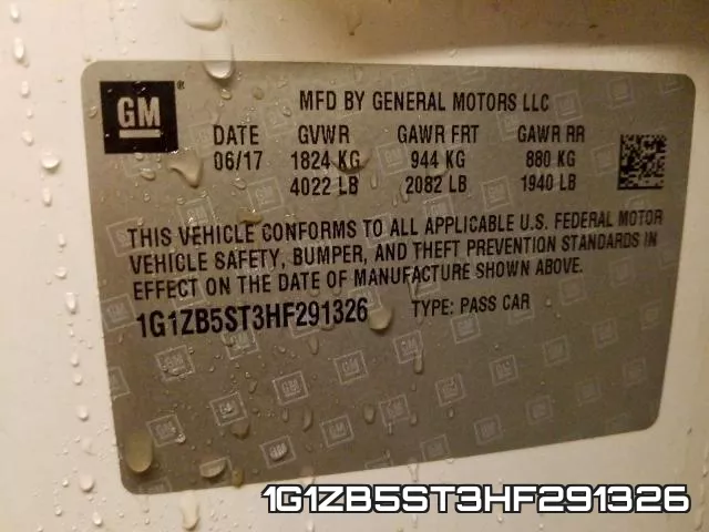1G1ZB5ST3HF291326 фото 2