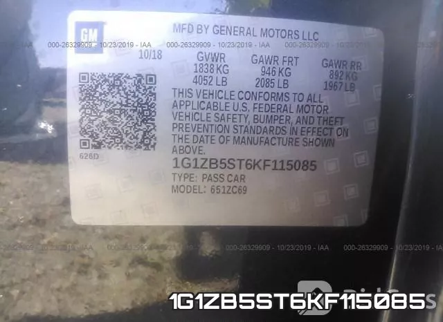 1G1ZB5ST6KF115085 фото 10