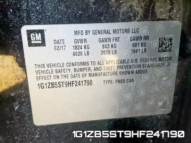1G1ZB5ST9HF241790 фото 2