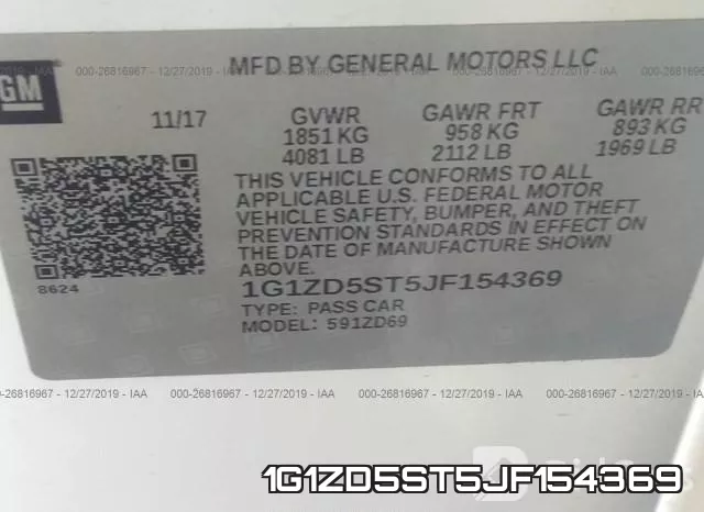 1G1ZD5ST5JF154369 фото 5