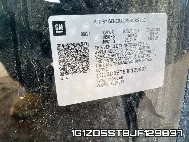 1G1ZD5ST8JF129837 фото 2