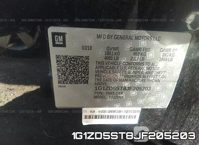1G1ZD5ST8JF205203 фото 8