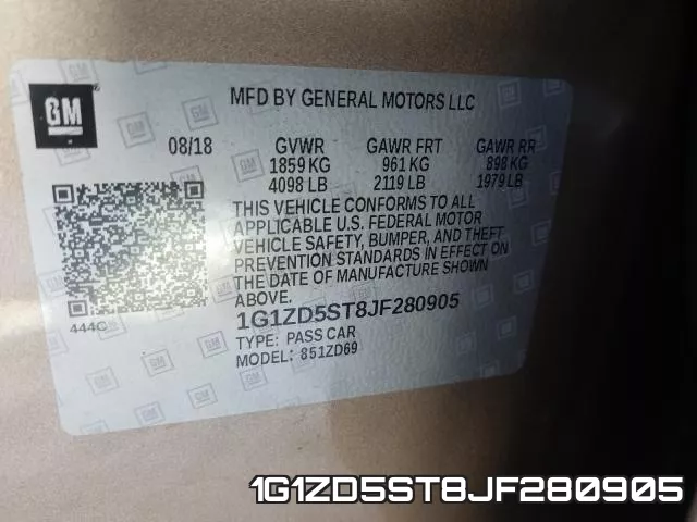 1G1ZD5ST8JF280905 фото 2