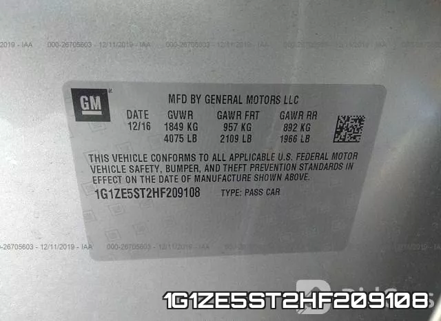 1G1ZE5ST2HF209108 фото 9